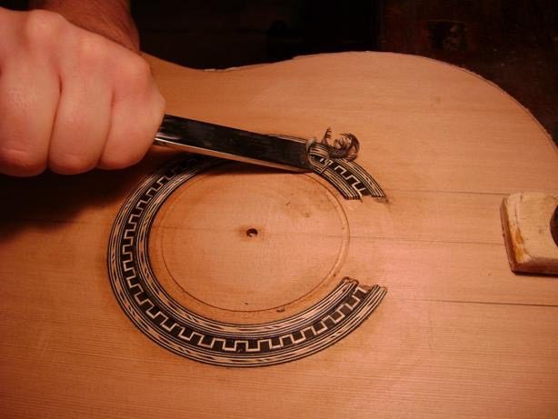 Detalle de una roseta hecha a mano